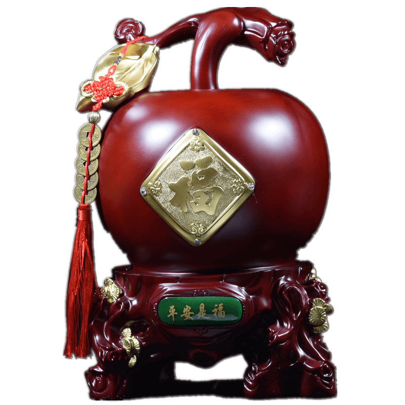 招财金猪苹果存可取开业礼品摆件