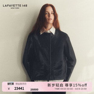 LAFAYETTE148 拉飞逸胎牛皮H型皮毛一体外套