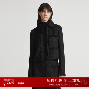 夹克外套 流苏拼接短款 LAFAYETTE148 拉飞逸