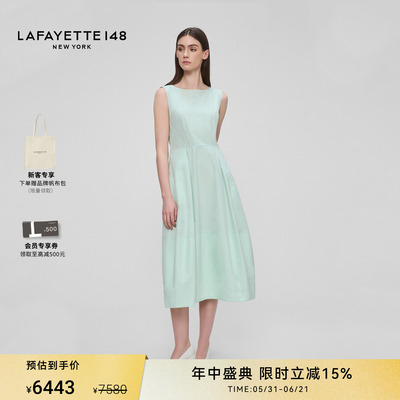 中长款A-LINE无袖连衣裙