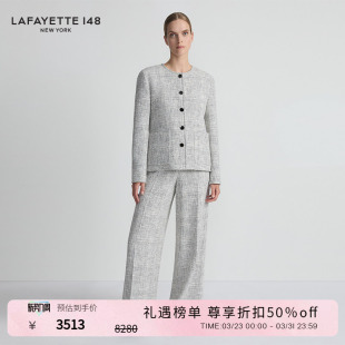 LAFAYETTE148 拉飞逸箱型维希格粗花呢外套夹克