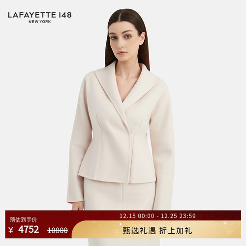 LAFAYETTE148/拉飞逸 羊毛双面呢短款收腰外套