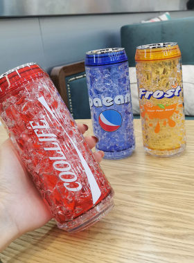 ins风防摔制冷易拉罐夏日碎冰杯