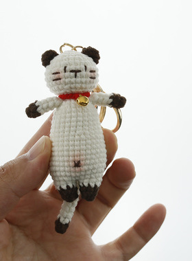 小猫玩偶手作钥匙扣搞怪