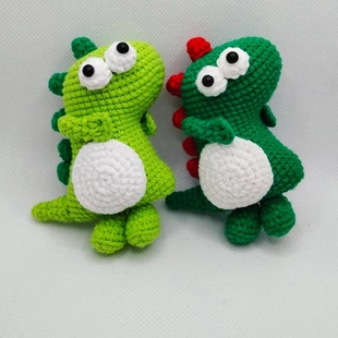 乔治的小恐龙 卡通手工玩偶精美毛线钩织挂件宠物恐龙可爱包挂饰