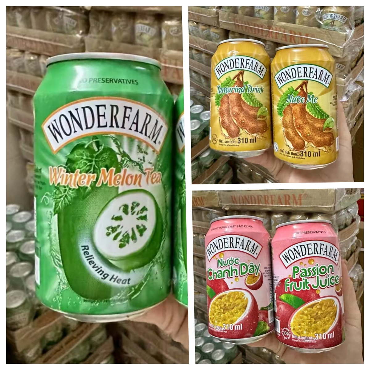 越南代购大农庄原装酸角百香果饮料冬瓜饮料310ml风味果汁饮料