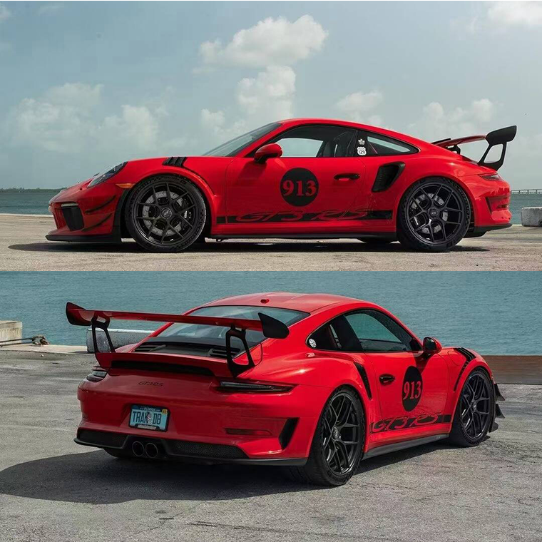 保时捷991?911?GT3RS改装车身贴纸拉花 个性装饰车贴车门彩条