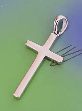 十字架吊坠项链纯银o字链男女