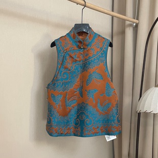 如意蝴蝶织金真丝羊毛马甲 非物遗大漆珠 Lucky 试穿L Real