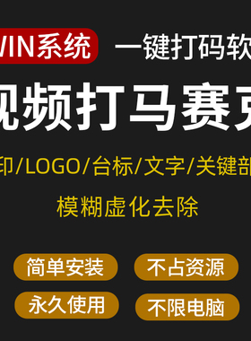 视频打加马赛克工具一键模糊虚化去水印台标影视打码软件电脑简单