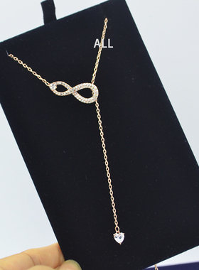 王一博同款 永恒爱意Y形无限爱女项链锁骨项链8字吊坠 5521346