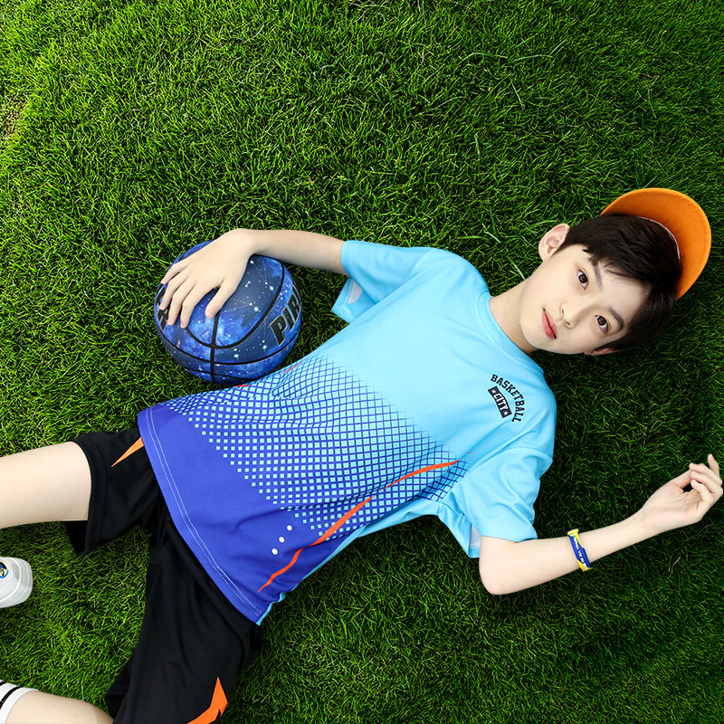 冰丝速干运动男童篮球服夏季新款足球套装儿童中大童男孩