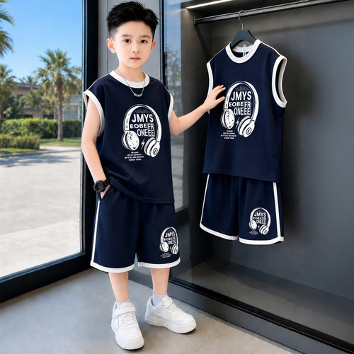 男童冰丝速干凉感篮球服套装