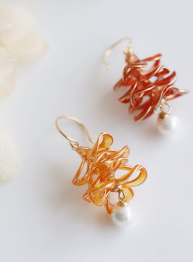 鹦鹉梨推荐美拉德配色小树耳环