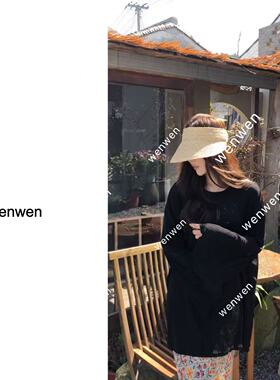 【WEN】春日调性 2026春季新款清凉圆领微透慵懒罩衫上衣 YS1220