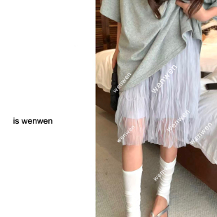 2026春季 松雾纱裙 新款 法式 YS1252 气质网纱褶皱半身裙 WEN