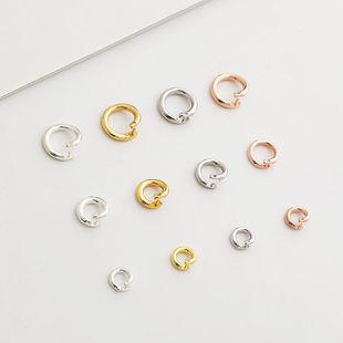 925纯银半合开口圈闭口圈链接饰品圈圈DIY饰品银环开口环银环配件