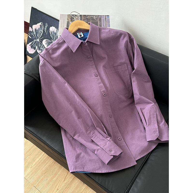 工作服定制衬衫长袖水洗棉秋冬婚庆美发工装员工摄影衬衣logo订做图片