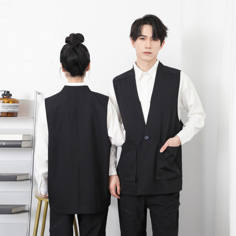 定制logo大码马甲美发发型师员工服印字宣传户外婚纱摄影工作服潮