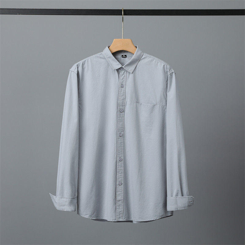 纯棉衬衫定制宽松班服文化衫长袖男女奶茶店餐厅工作服logo订做服