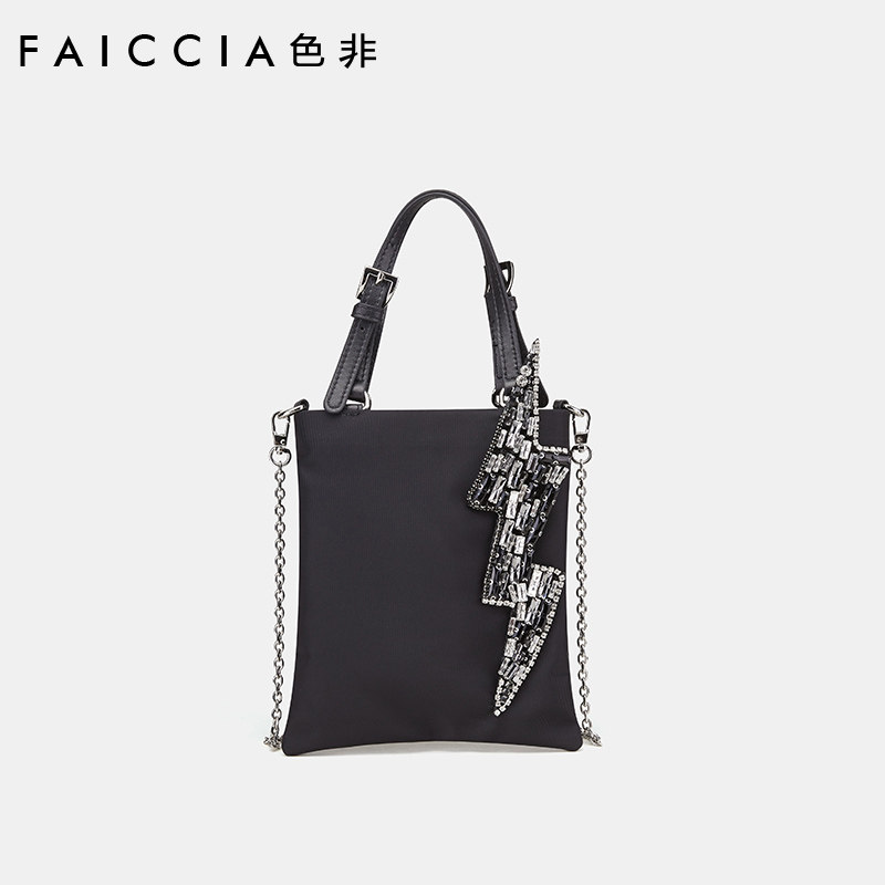 色非2020新款链条小挂包女斜挎百搭水钻可爱迷你帆布小包包D166|msdalam kategori Beg kulit/wanita/beg lelaki, beg Ms. - dari Buy2taobao.com untuk memberikan perkhidmatan ejen Taobao profesional membeli