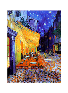 3D-JP平面塑料拼图1200片世界名画梵高梵谷星空下的咖啡屋 H2641