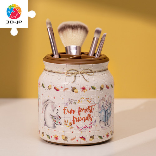 3djp创意礼物笔筒收纳罐拼图