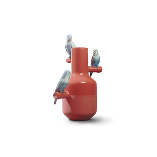 择木而栖鹦鹉创意花瓶摆件 Parade LLADRO 雅致西班牙进口Parrot