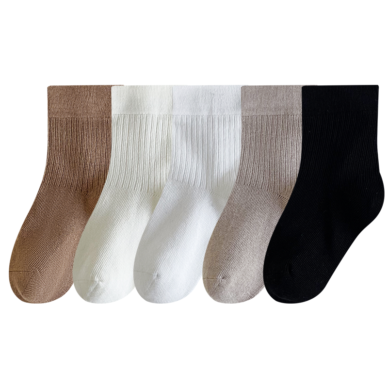 【清仓】儿童袜子春秋中筒纯棉无骨男女童长筒袜学生宝宝秋冬棉袜