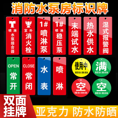 防水亚克力双面标识牌挂牌