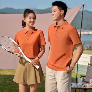 高端工作服短袖POLO衫定制圆领T恤定做绣logo印字男女同款夏季薄