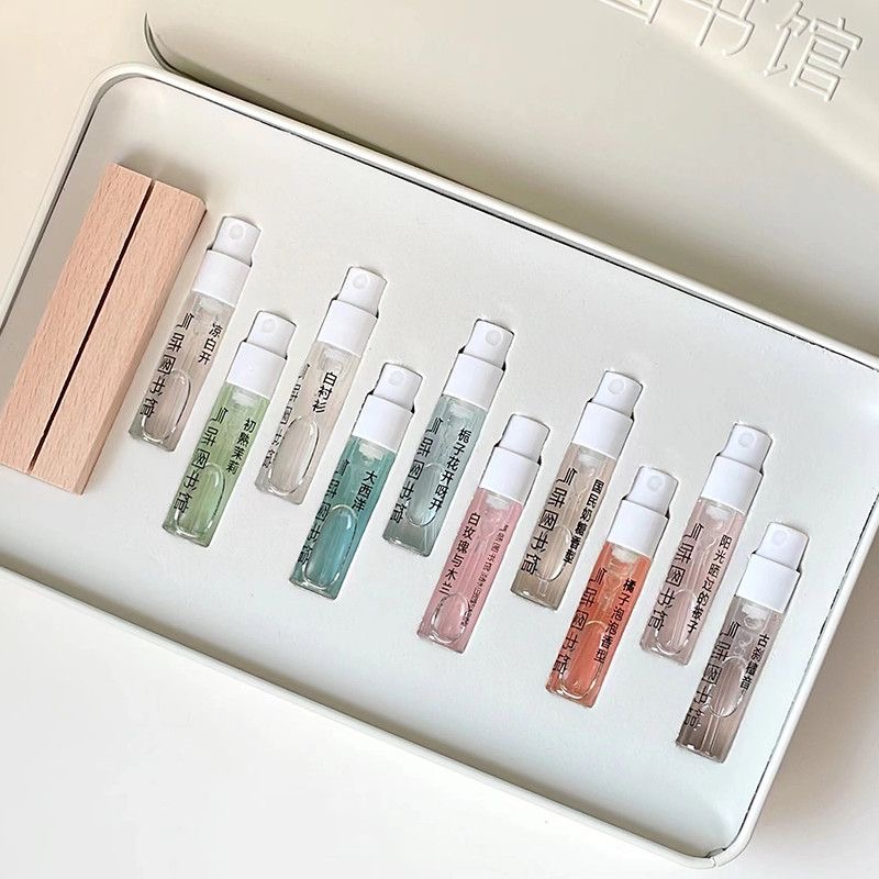 气味图书馆淡香水小样凉白开桃花运初熟茉莉试用装女学生官方试管