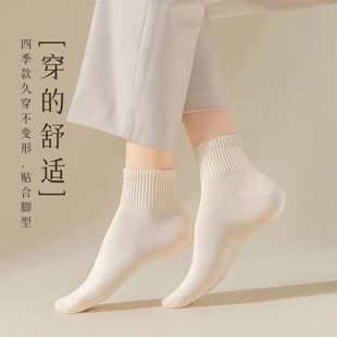 5双装 透气纯色女袜 袜子女春夏款 短袜低帮短筒袜简约运动袜新款