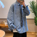送领带秋装新款腰果花领带DK长袖衬衫宽松JK制服501-2-CS08-P45，男装衬衫，星座501-2