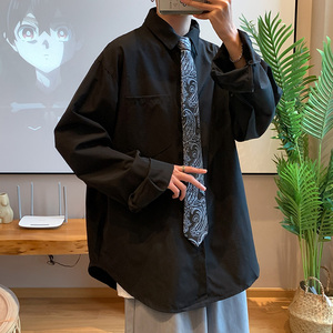 送领带 秋装新款腰果花领带DK长袖衬衫宽松JK制服501-2-CS08-P45图片