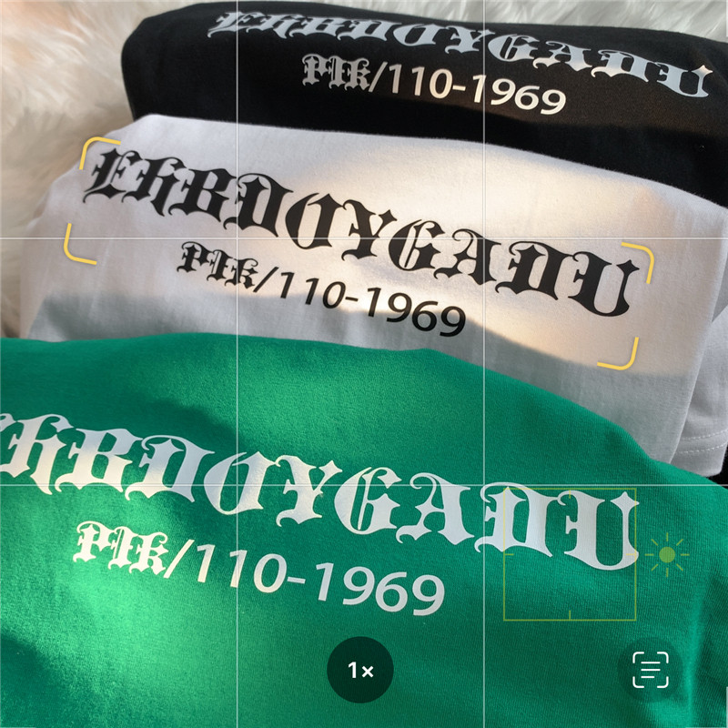 夏季新款后背棋盘格印花短袖T恤501-2-TX22-P25,男装T恤,星座501-2