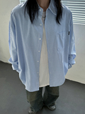 秋上新CityBoy日系廓形条纹宽松长袖衬衫501-2-CS005-P50，男装衬衫，星座501-2