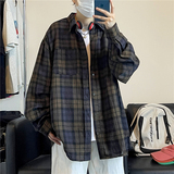 双纱100棉复古格子衬衫501-2-CS1011-P60控78，男装衬衫，星座501-2