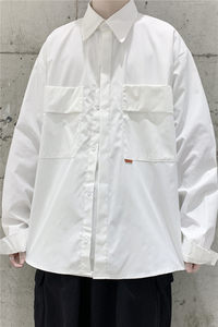 2025秋装新款 宽松工装大口袋长袖衬衫男501-2-CS07-P40图片