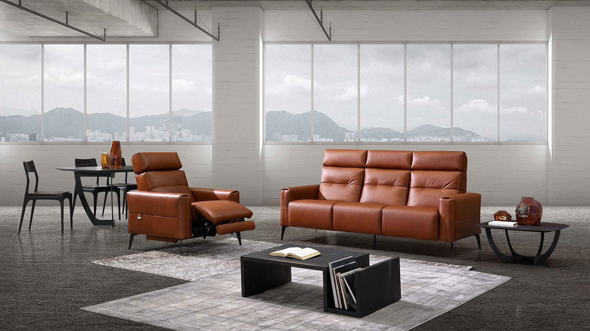 md夏图沙发te04 te06 te07真皮电动沙发 意大利进口头层牛皮沙发