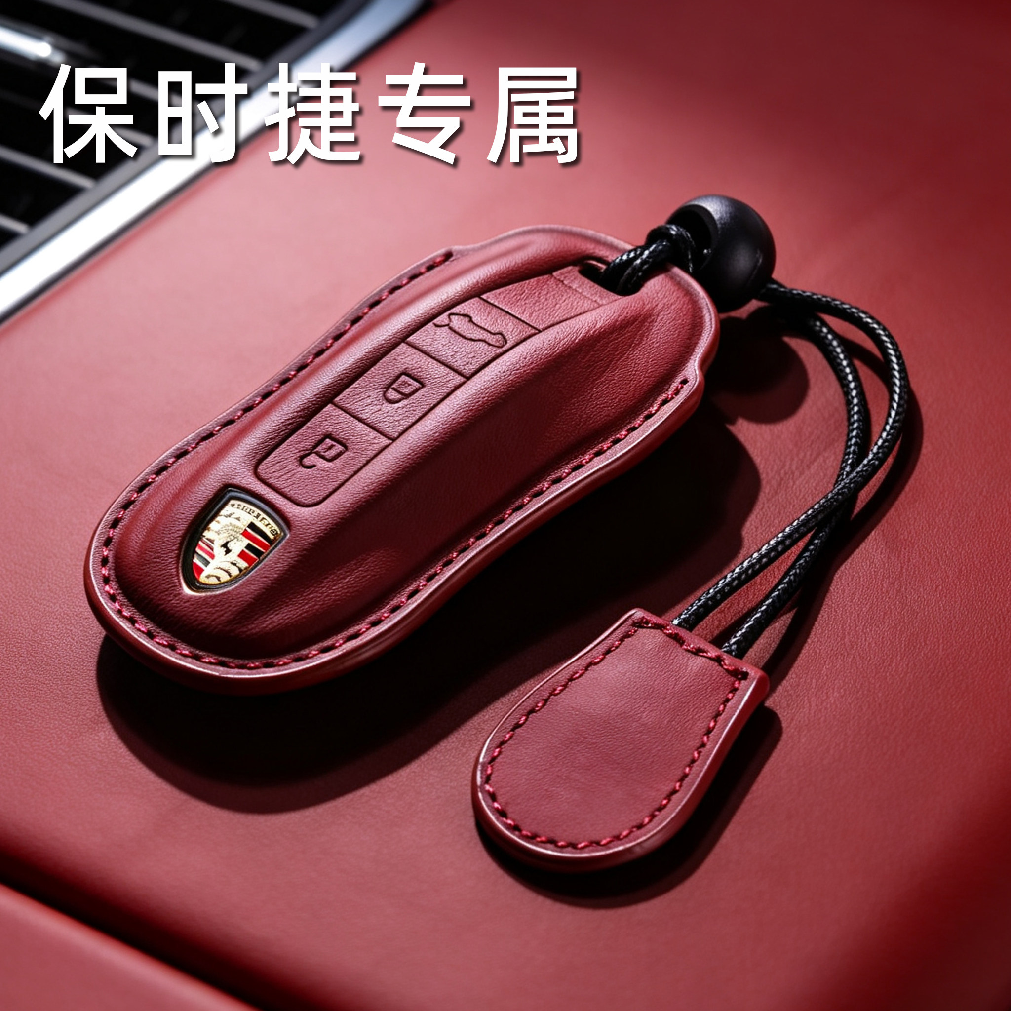适用于保时捷Macan玛卡车钥匙套Panamera帕拉梅拉卡宴包Taycan扣