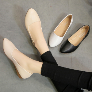 平底女鞋素面软皮单鞋