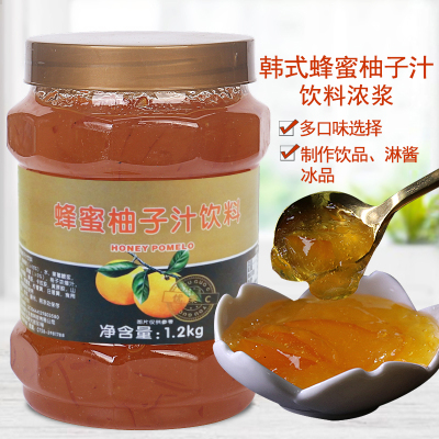 鲜活果汁优果C鲜活韩式蜂蜜柚子茶酱1.2kg热冷饮花果茶水果茶专用