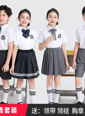 六一儿童演出服中小学生大合唱表演服英伦风幼儿园毕业照班服校服