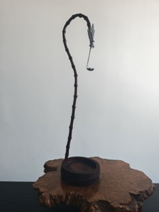 手工天然竹根锡制龙头香插线香倒流香茶空间中式摆件小装饰品桌面