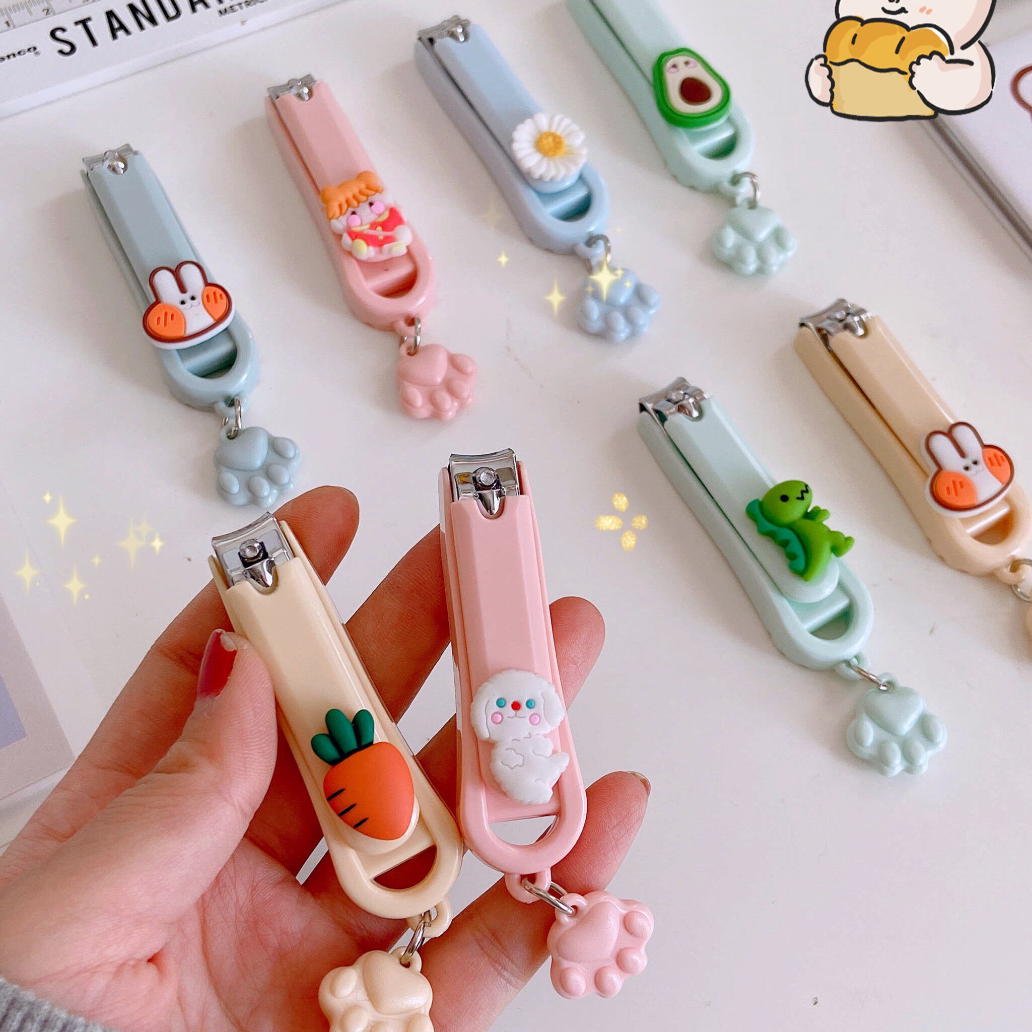 可爱卡通少女心指甲剪单个装创意儿童指甲刀家用便携式小号指甲钳