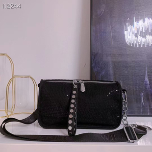 野狼部落  WILD WOLF TRIBE 時尚鏈條單肩斜挎包女個性潮款小方包