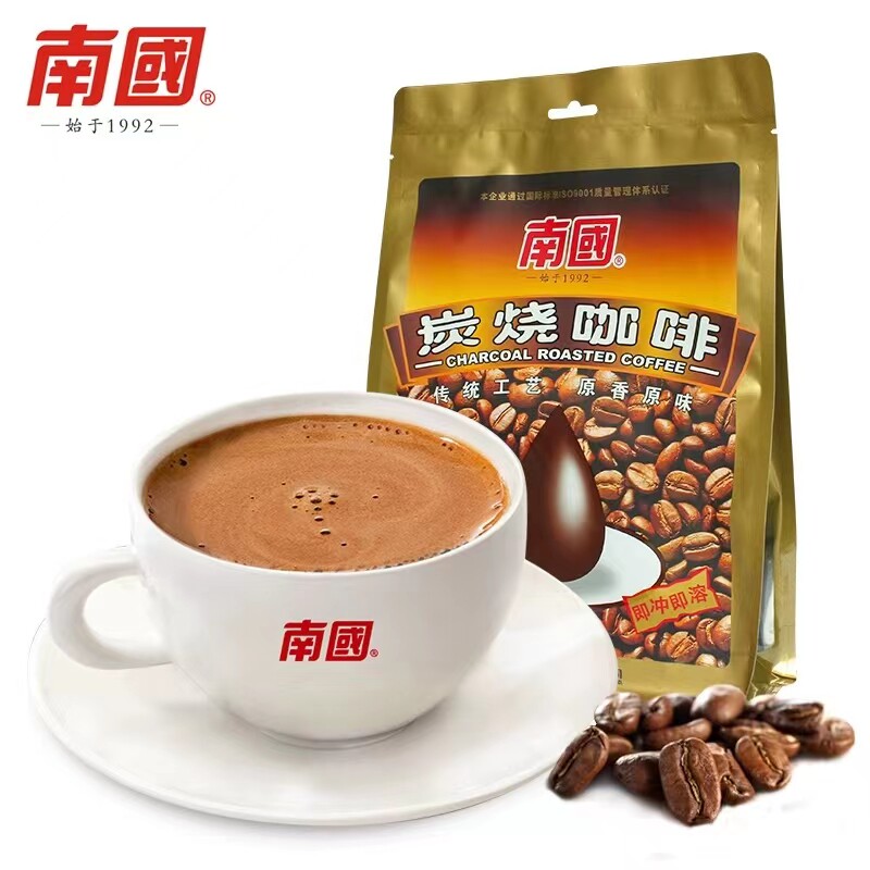 南国食品海南特产炭烧咖啡340g休闲下午茶冲次品速溶三合一