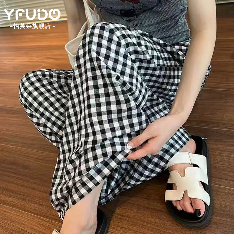 棉绸睡裤女2026新款夏季直筒裤宽松垂感休闲裤可外穿人造棉家居裤
