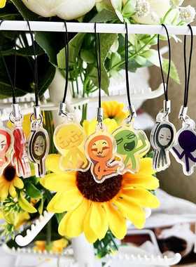 AlanBecker火柴人动画周边手机链挂件挂绳可爱卡通创意书包挂饰